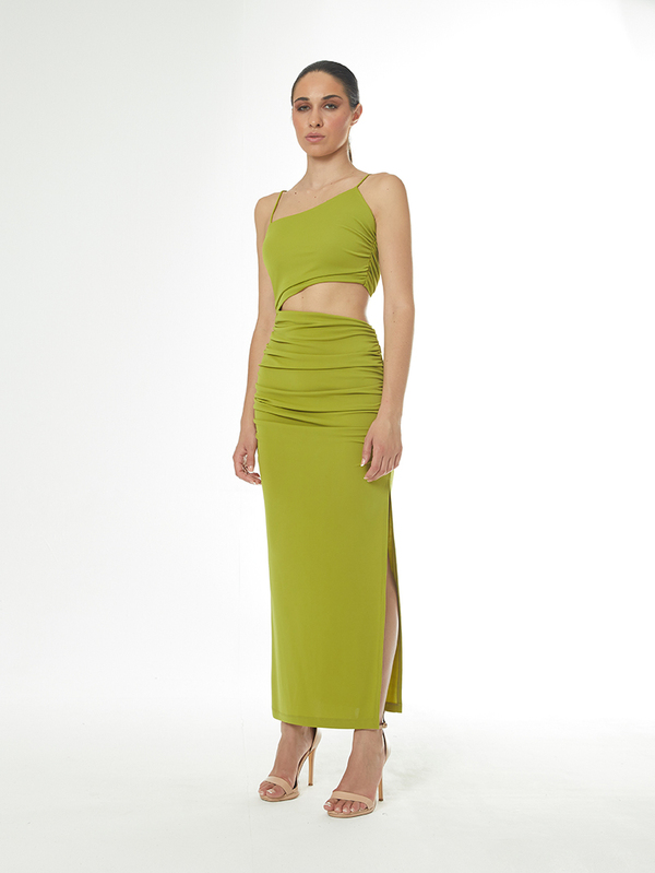 Vestido cut-out verde.